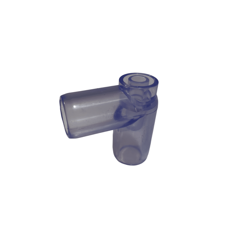 COUDE 90° TRANSPARENT AVEC EMPLACEMENT LED