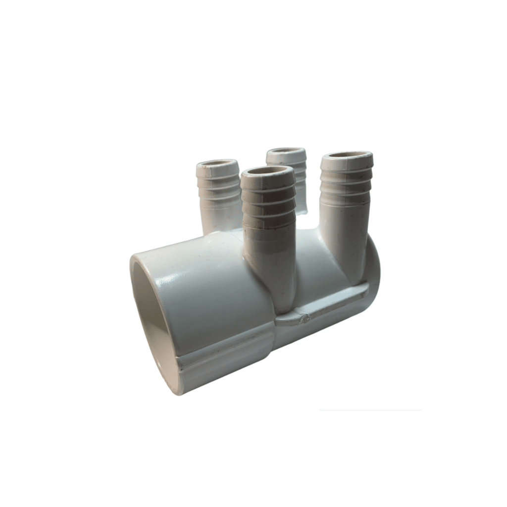 NOURRICE 2"F / FERMÉE à 4 SORTIES 3/4" M CANNELÉES